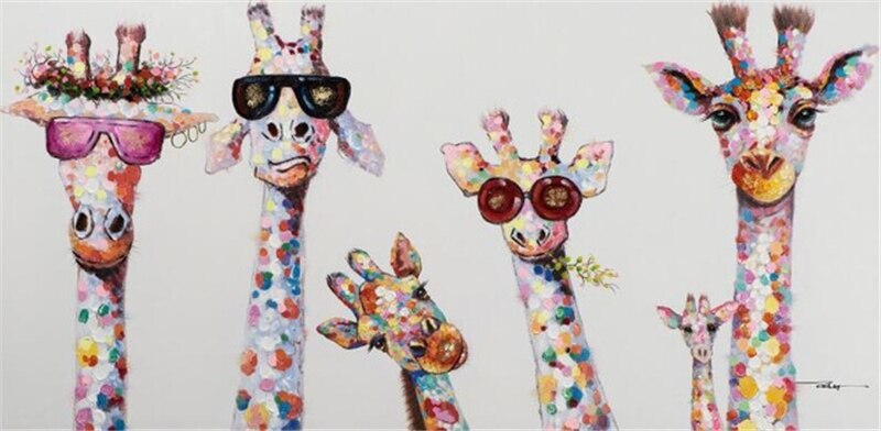 Dekoracyjne obrazki - Szalone żyrafy