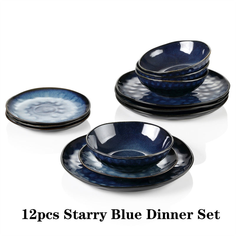 Ceramiczny zestaw stołowy z glazurą
