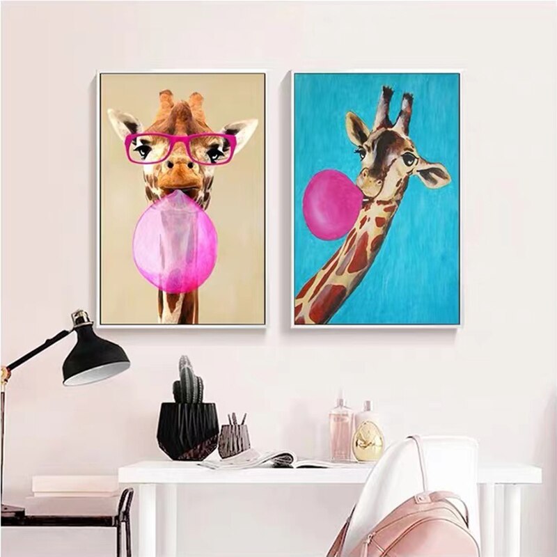 Dekoracyjne obrazki - Wesoła żyrafa