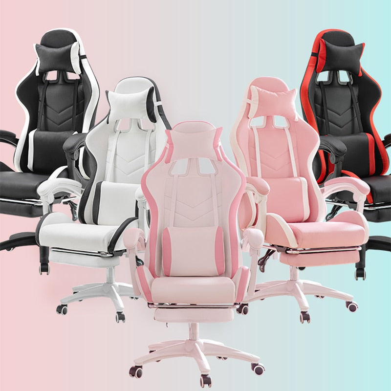 Śliczne różowe krzesło komputerowe