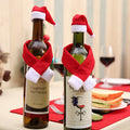Świąteczny szalik i czapka do udekorowania butelki wina