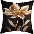 Dekoracyjne pokrowce na poduszki – Złociste kwiaty