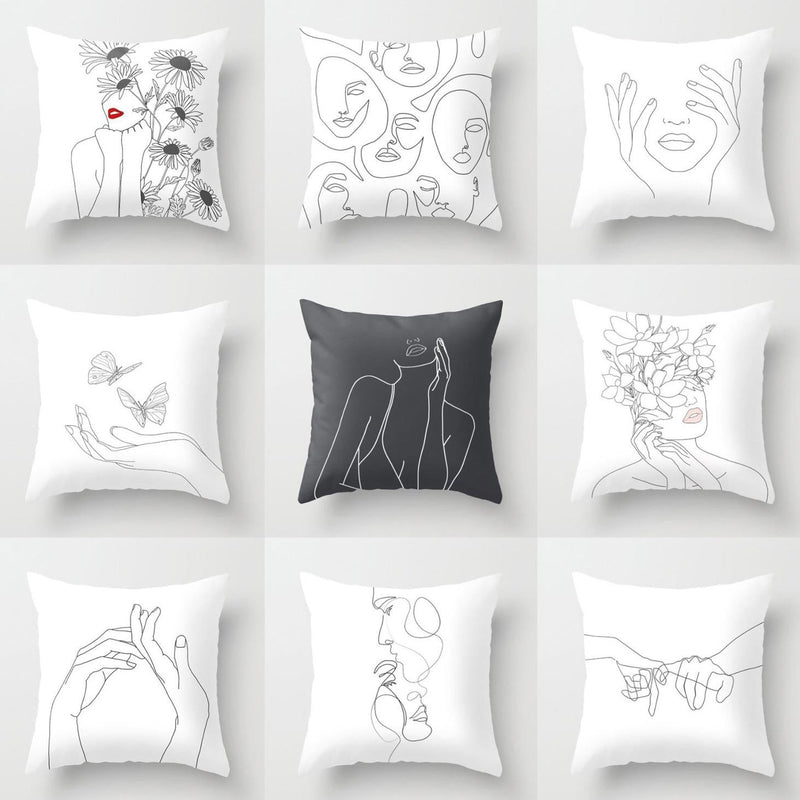 Dekoracyjne pokrowce na poduszki- Black&White