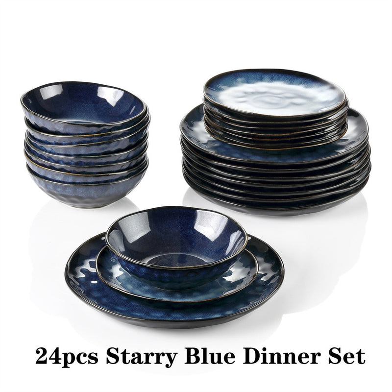 Ceramiczny zestaw stołowy z glazurą