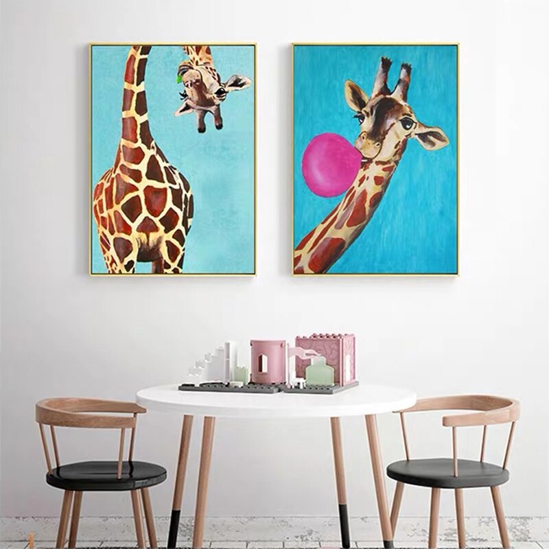 Dekoracyjne obrazki - Wesoła żyrafa
