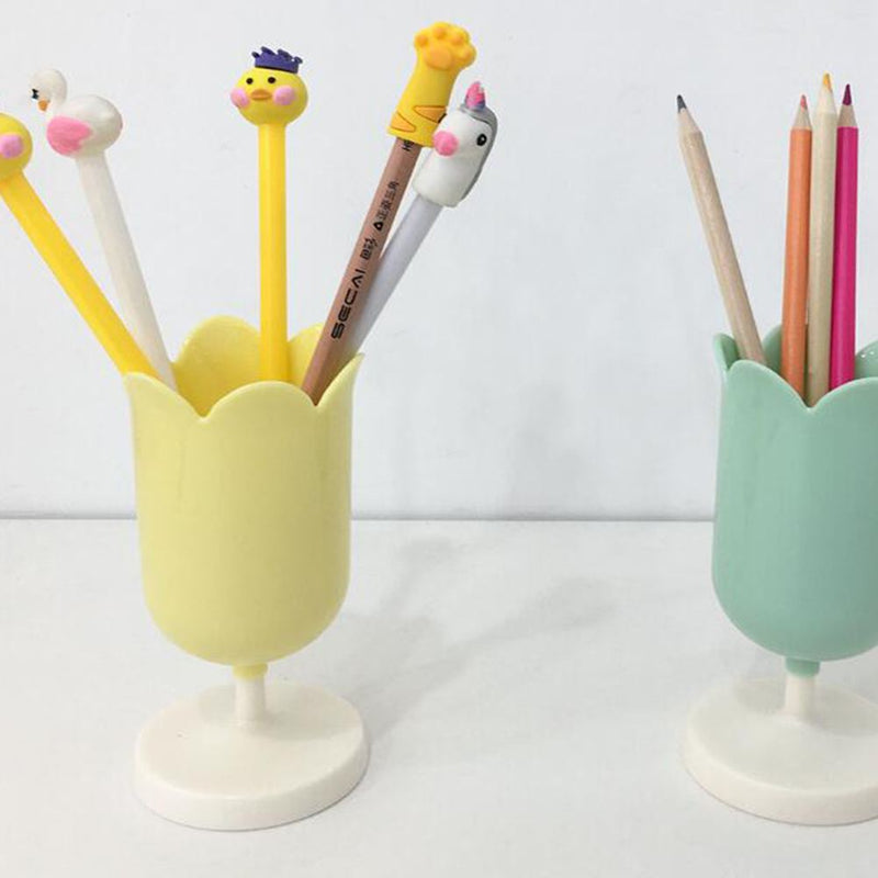 Kreatywny stojak do kredek lub długopisów w kształcie tulipana