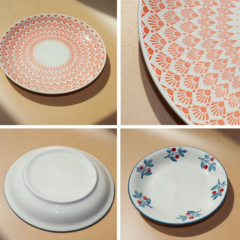 Kolorowe talerze ceramiczne