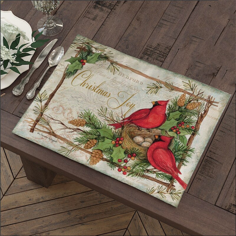 Dekoracyjne podkładlki na stół z tematem świątecznym