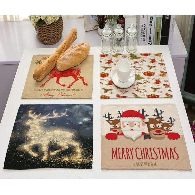 Dekoracyjne podkładlki na stół z tematem świątecznym