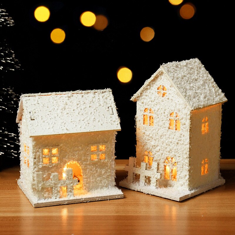 Dekoracja świąteczna -domek z LED światłem