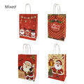 Wesołe papierowe torby na prezenty z Świętym Mikołajem