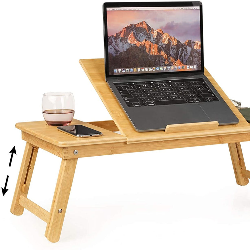 Przenośny bambusowy stolik na laptopa